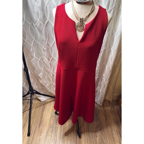 Torrid Sexy Red Sleeveless A-Line flare textured Dress woman’s 0 rockabilly BBW - Picture 5 of 16